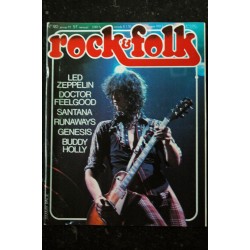 ROCK & FOLK 120  JANVIER 1977  LED ZEPPELIN Docteur FEELGOOD SANTANA GENESIS BUDDY HOLLY
