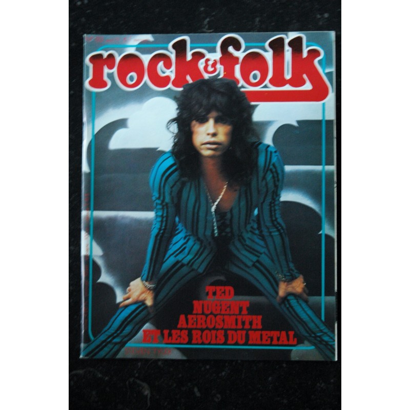 ROCK & FOLK 123  AVRIL 1977  STEVEN TYLER TED NUGENT AEROSMITH Stevie WONDER Heavy METAL Doc Watson
