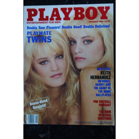 PLAYBOY US 1989 09 PLAYMATE TWINS KEITH HERNANDEZ PLAYBOY US 1989 09 PLAYMATE TWINS KEITH HERNANDEZ