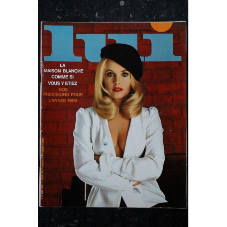 LUI 051 1968 MARS INTERVIEW H. DE MONTHERLANT HEMINGWAY PIN-UP ASLAN 4 PAGES 1968