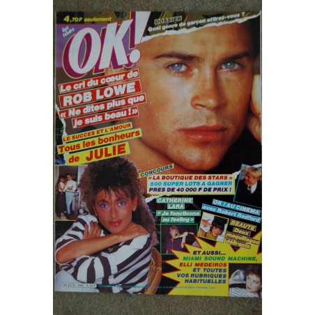 OK ! âge tendre 599 DAVID ET JONATHAN INGRID ALEMAN TINA CHARLES LE FILM DE MADONNA 1987