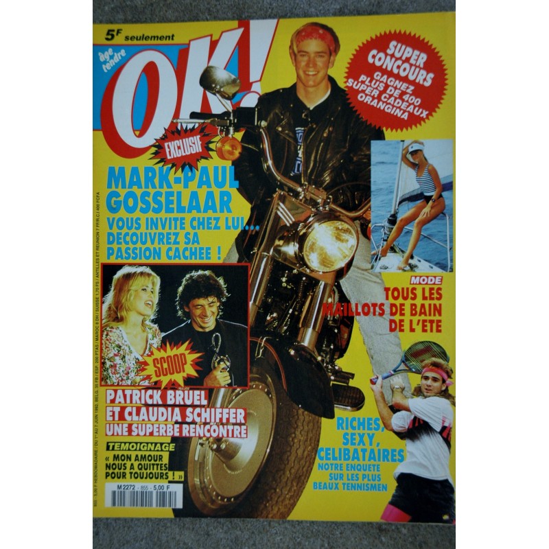 OK ! âge tendre 751 JUIN 1990 COVER NKOTB SYDNEY YOUNGBLOOD POSTERS KYLIE MINOGUE STALLONE PACIFIQUE