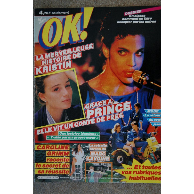 OK ! âge tendre 557 SEPT 1986 COVER A-HA BANANARAMA INTERVIEW RICHARD ANCONINA TOP GUN LES AVIONS