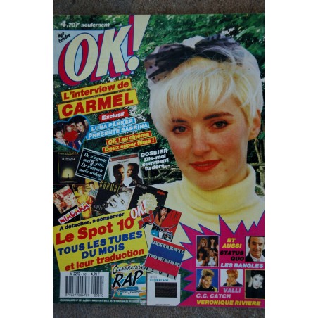 OK ! âge tendre 566 NOV 1986 COVER EUROPE INTERVIEW KIM WILDE A-HA MODERN TALKING