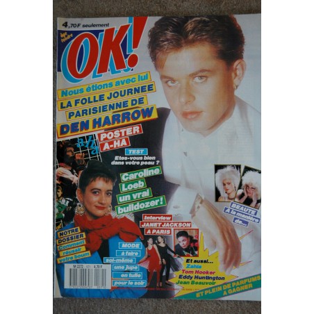 OK ! âge tendre 581 MARS 1987 INTERVIEW CARMEL LUNA PARKER + FICHES LE SPOT 10 STATUS QUO