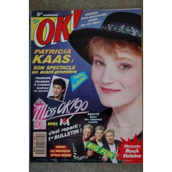 OK ! âge tendre 734 FEVRIER 1990 COVER PATRICIA KAAS FRANCOIS FELDMAN ROCH VOISINE MINI POSTER