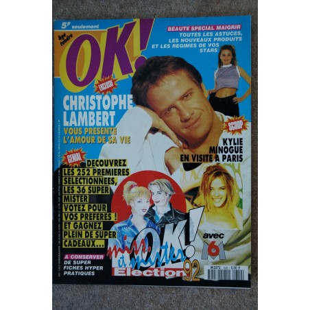 OK ! âge tendre 772 OCT 1990 ELSA PATRICK BRUEL JAMES DEAN POSTER DAVID HALLYDAY ALAIN CHAMFORT