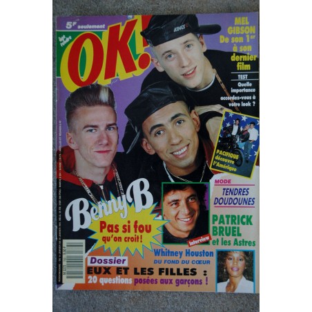 OK ! âge tendre 737 FEVRIER 1990 JEANNE MAS FLORENT PAGNY MILLI VANILLI KYLIE MINOGUE + FICHES LE SPOT 10