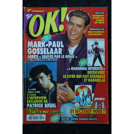 OK ! âge tendre 590 MAI 1987 COVER PATRICK BRUEL JEAN-JACQUES GOLDMAN + LES FICHES SPOT 10 KAZERO TINA CHARLES