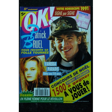 OK ! âge tendre 848 AVRIL 1992 COVER PATRICK BRUEL MARK-PAUL GOSSELAAR MADONNA INTERDITE VINCENT PEREZ