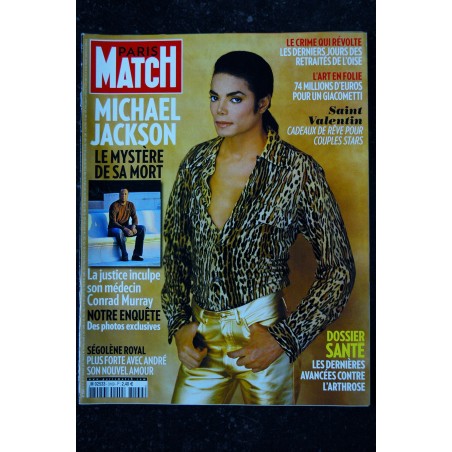 PARIS MATCH N° 3169 2010 MICHAEL JACKSON  LE MYSTERE DE SA MORT