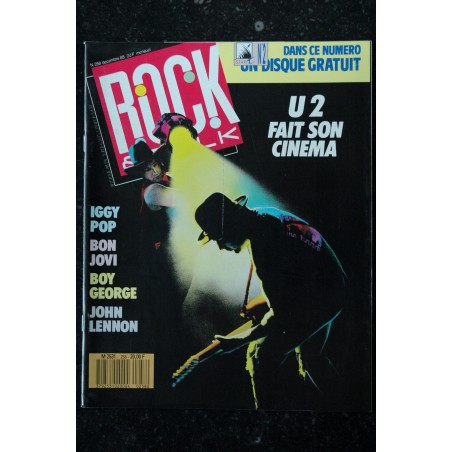 ROCK & FOLK 258 DECEMBRE 1988 COVER U2 BON JOVI BOY GEORGE JOHN LENNON IGGY POP POSTER + DISQUE GRATUIT