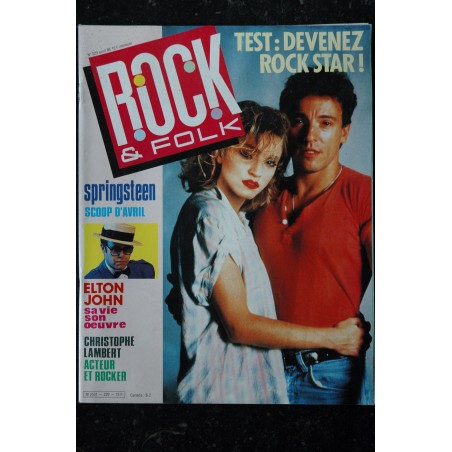 ROCK & FOLK 229 AVRIL 1986 COVER MADONNA SPRINGSTEEN ELTON JOHN