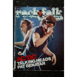 ROCK & FOLK 167 COVER AC/DC TALKING HEADS PAT BENATAR RY COODER JAKE ELWOOD BLUES JAKE ELWOOD BLUES