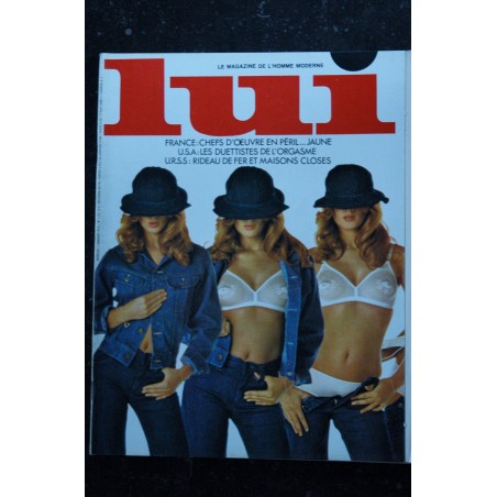 LUI 120 HUGH M. HEFNER DUTRONC EROTIC ADULT CHARME ANDRE VALMONT NUDE ASLAN 1974