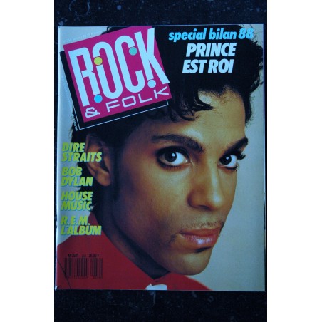 ROCK & FOLK 259 1989 COVER PRINCE DIRE STRAITS BOB DYLAN HOUSE MUSIC R.E.M.