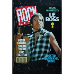 ROCK & FOLK 238 FEVRIER 1987 COVER BRUCE SPRINGSTEEN PETER GABRIEL DURAN DURAN ERIC CLAPTON + POSTER JEAN-MICHEL JARRE