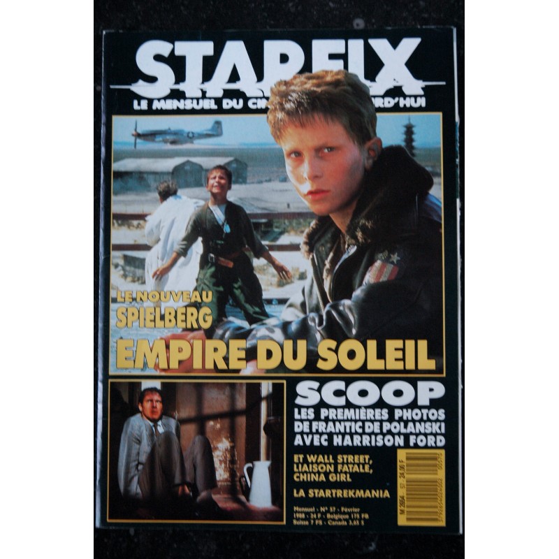 STARFIX 057  1988 SPIELBERG L'empire du Soleil STARTREKMANIA HARRISON FORD WALL STREET STAR TREK IV ROMAN POLANSKI