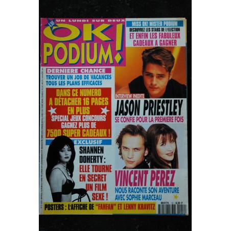OK PODIUM !  12 1993 06  Sophie MARCEAU Vincent PEREZ Shannen DOHERTY