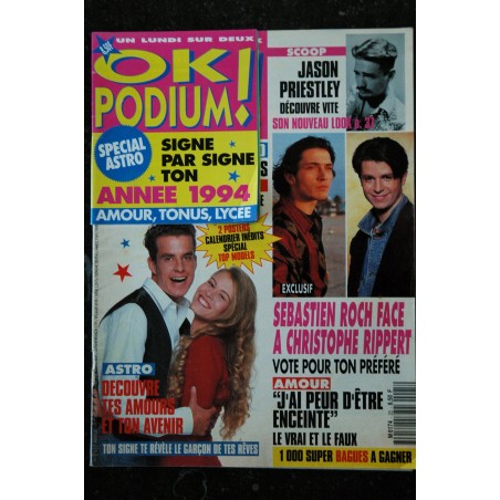 OK PODIUM !  24 1993 12   NKOTB  Patrick BRUEL  Luke PERRY  Kate MOSS Estelle HALLYDAY