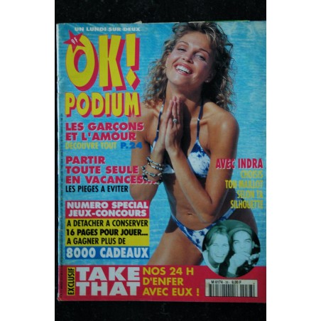 OK PODIUM !  37 1994 06   Olivier CARRERAS Luke PERRY Manuela LOPEZ Pamela ANDERSON  Jason PRIESTLEY David CHARVET