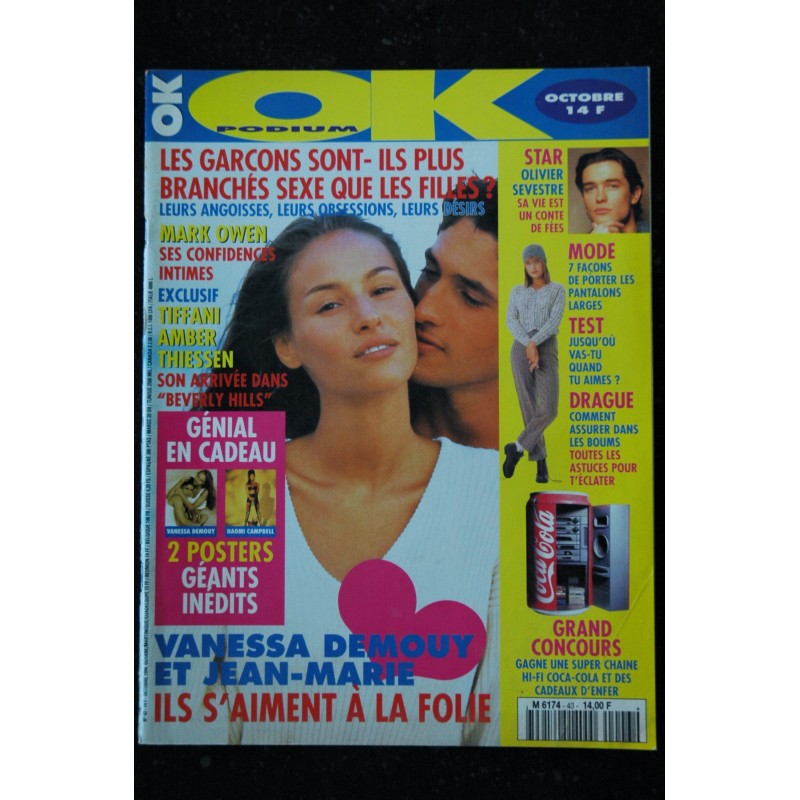 OK PODIUM !  42  1994 09  Poster Sophie MARCEAU Roch VOISINE Tiffany AMBER THIESSEN Vanessa DEMOUY  HELENE RIPPERT CARRERAS