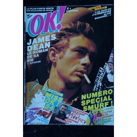 OK ! âge tendre 436  JAMES DEAN  TOM SELLECK SMURF