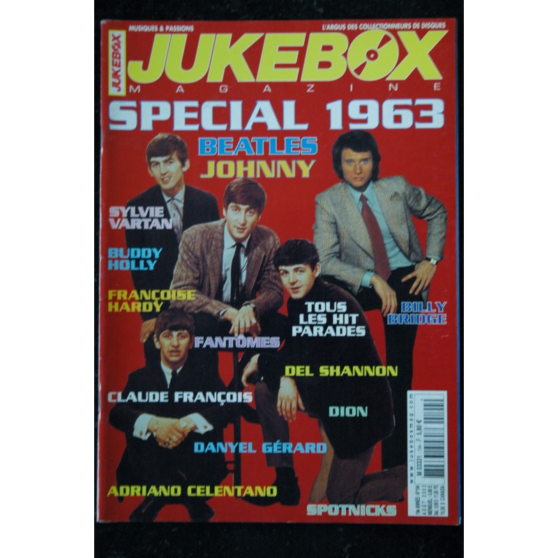JUKEBOX  194  *  2003  *  Spécial 1963  JOHNNY BEATLES VARTAN HARDY CLOCLO  DION Fantômes Spotnicks