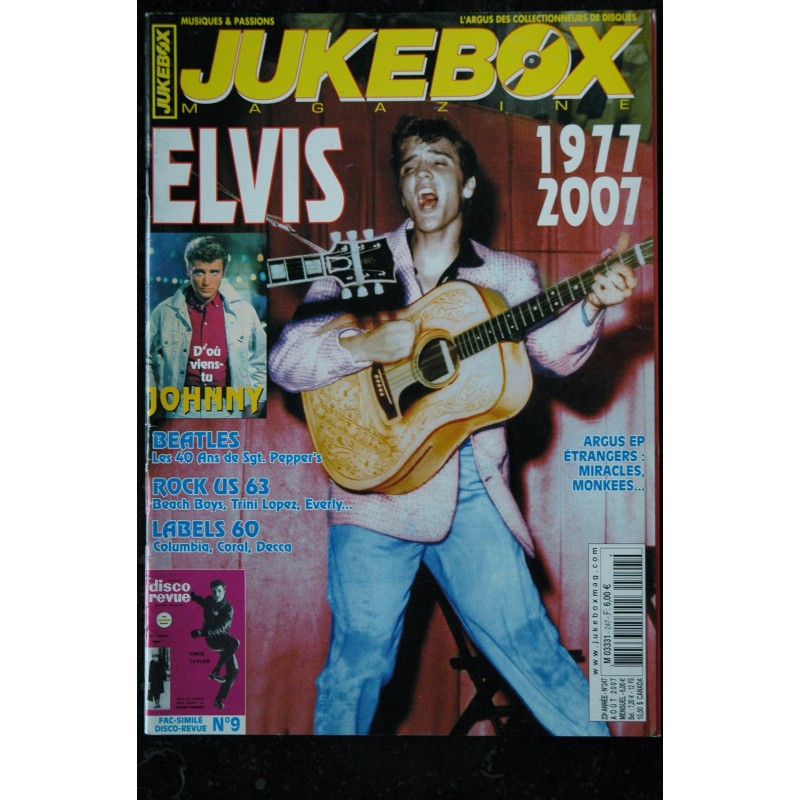 JUKEBOX  244  *  2007  *  WHO Daniel Gérard Fac-Similé DISCO-REVUE 8 THE SHADOWS