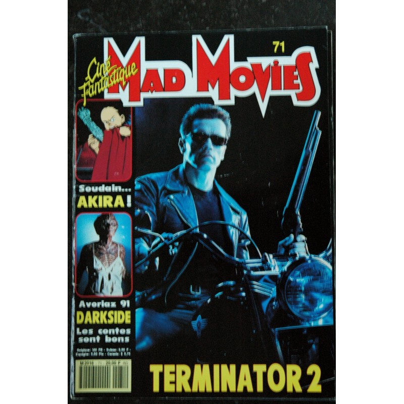 Ciné Fantastique MAD MOVIES  n° 70  * 1991 *  PREDATOR 2  Massacre à la troçonneuse III AKIRA  Twin PEAKS