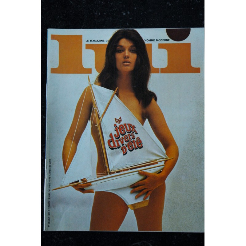 LUI 044 AOUT 1967 COVER NICOLE OLIVIER INTERVIEW JERRY LEWIS FIAT 214 PIN-UP ASLAN