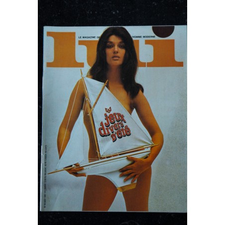LUI 044 AOUT 1967 COVER NICOLE OLIVIER INTERVIEW JERRY LEWIS FIAT 214 PIN-UP ASLAN