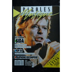Paroles & Musique  n°   1    * 1987 11 *  GAINSBOURG  THE CURE  LOLITAS  FRANCE GALL  PINK FLOYD  FRANK ALAMO  Thierry Le LURON