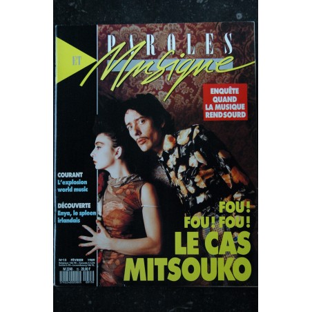 Paroles & Musique  n°  14    * 1989 01  *  SARDOU  SHEILA  Martin VEYRON  WATERBOYS  Guy MARCHAND  BANDOLERO