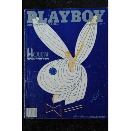 PLAYBOY US 1987 01 HOLIDAY ANNIVERSARY ISSUE Luann Lee Rabbit Head Erté Don Johnson