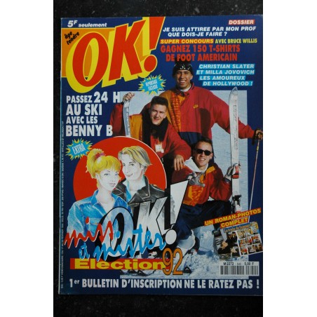 OK ! âge tendre 842 MARS 1992 MICHAEL JACKSON DANY BRILLANT MADAME EST SERVIE SAMANTHA ET TONY