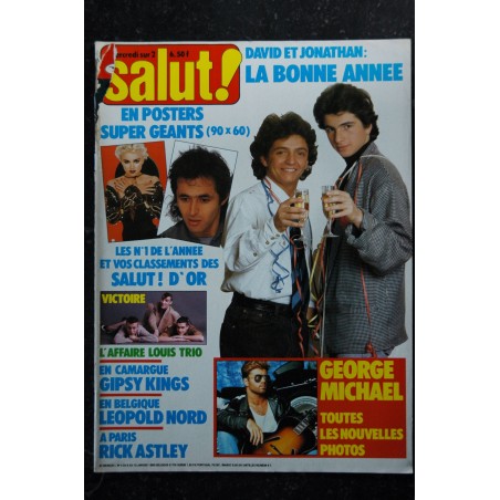 Salut ! M4768 025    n° 25  1988   Johnny et David HALLYDAY  Sophie Marceau Vanessa Paradis Renaud JM Jarre