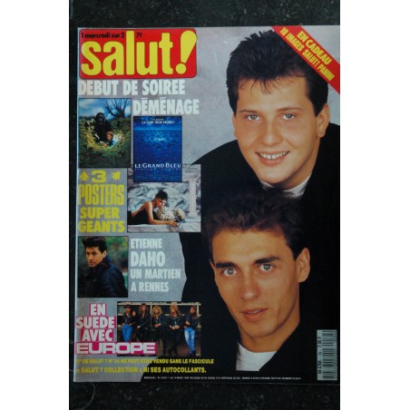 Salut ! M4768 032    n° 32  1989     HALLYDAY  TOM CRUISE  BROS  KIM WILDE