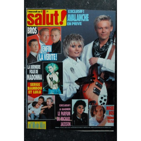 Salut ! M4768 038    n° 38  1989     DEBUT DE SOIREE  JOHNNY  Pierre COSSO Nika COSTA  TIFFANY