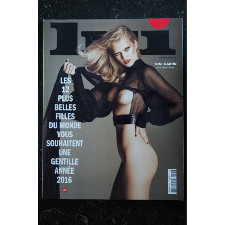 LUI 023 DECEMBRE 2015 COVER TONI GARRN PAR LUIGI LANGO PLUS BELLES FILLES DU MONDE 2016