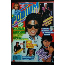 PODIUM 187 SEPTEMBRE 1987 COVER MADONNA CONCERT + POSTER DEDICACE SPECIAL ELVIS NEUF