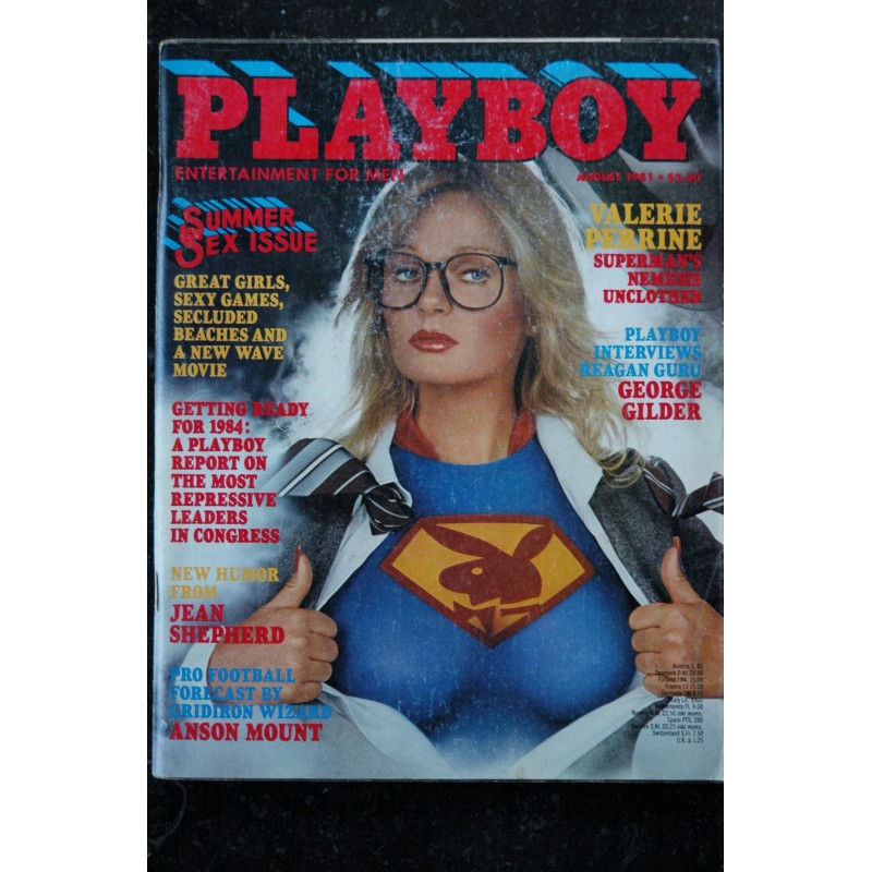 PLAYBOY US 1981 08 VALERIE PERRINE   ANSON MOUNT   Debbie Bostrom   George Gilder