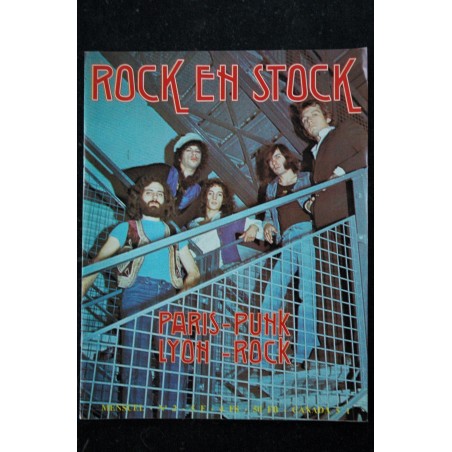 ROCK en STOCK  1977  n° 1 RARE  T.E.E. BIJOU BOBBY MICHEL BULTEAU EMMYLOU HARRIS CHUCK BERRY JM JARRE