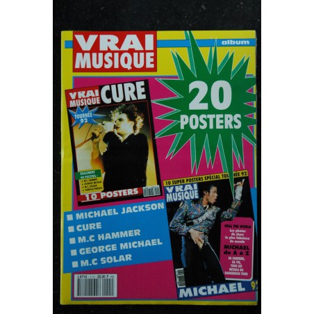 VRAI MUSIQUE 2  * 1992 *  THE CURE M.C. HAMMER Georges MICHAEL M.C. SOLAAR Vanessa Paradis