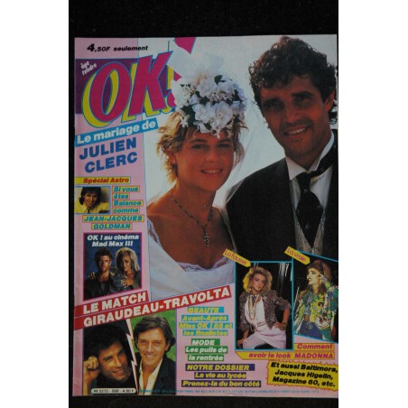 OK ! âge tendre 504  FRANCE GALL  Bernard Giradeau STING MADONNA WHAM