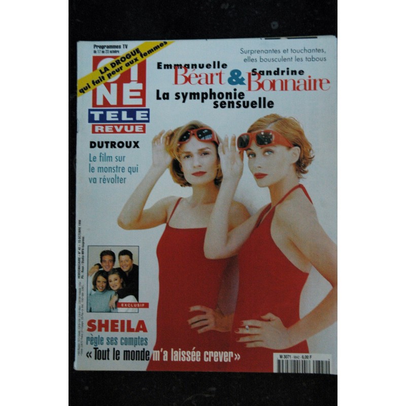 CINE TELE REVUE 1996 9622  SHEILA  cover + 4 p  DEMI MOORE  Ava GARDNER Richard BERRY
