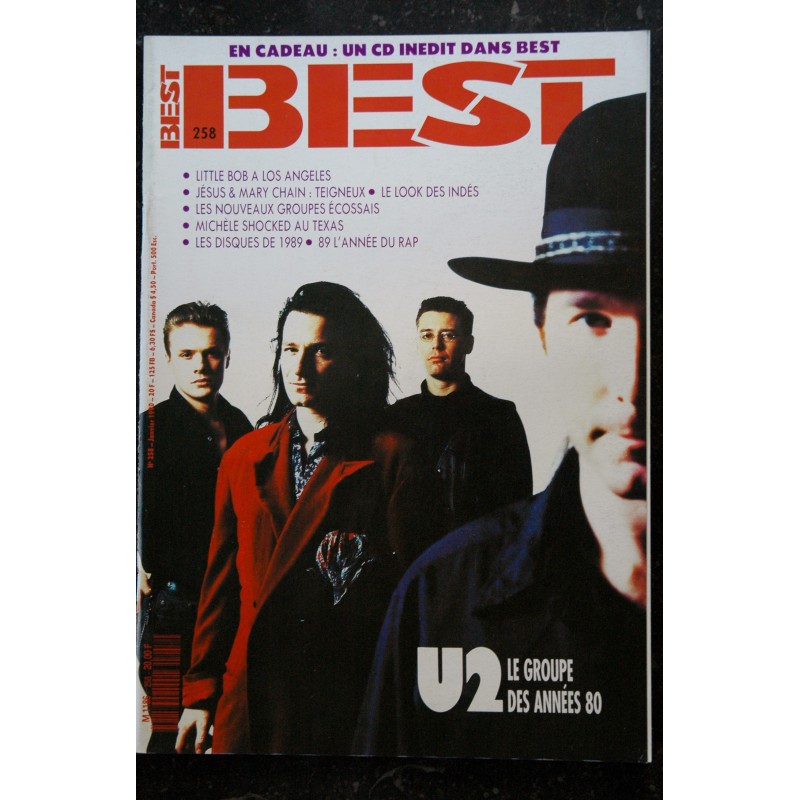 BEST 257 DECEMBRE 1989 COVER TEXAS AU TEXAS SERGE GAINSBOURG YOUNG GODS L'EUROBEAT HENDRIX