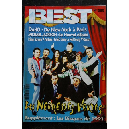 BEST 267   OCTOBRE 1990 COVER THE CURE MADONNA  JOY DIVISION JIMI HENDRIX JOHNNY HALLYDAY GAMINE LES RAVES
