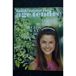 mademoiselle age tendre n°  22   *  août 1966 *  MURIEL DUCLOS F. HARDY Delizia Adamo A.M.Perier C. FRANCOIS Charden Stone