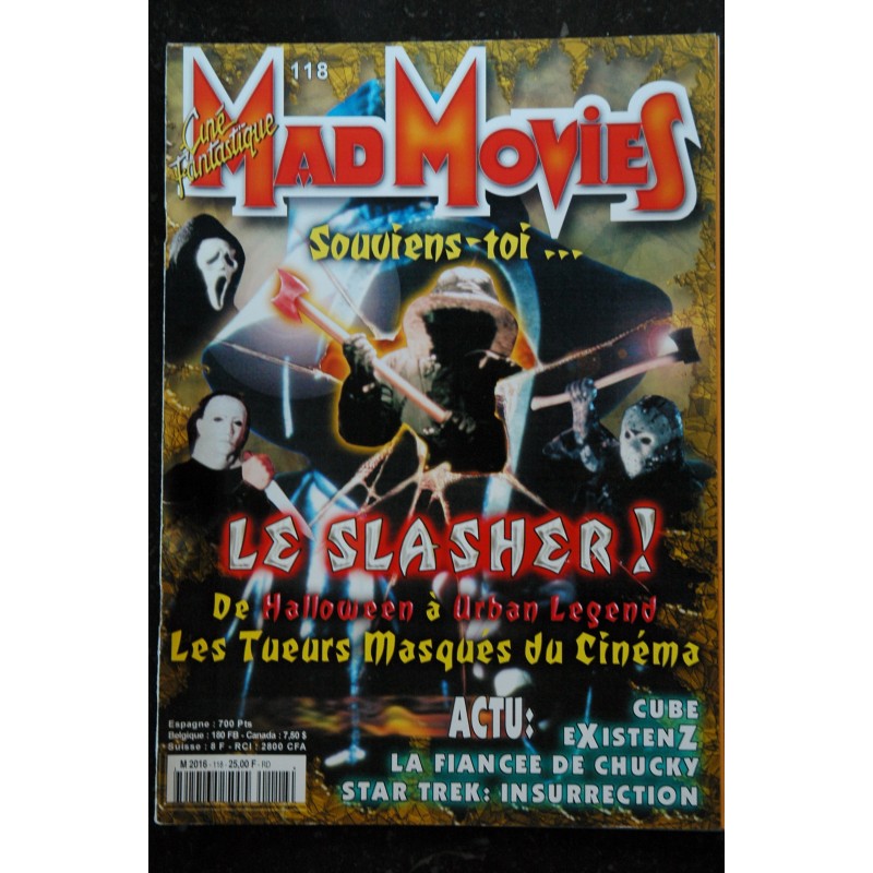 Ciné Fantastique MAD MOVIES  n°117  * 1999 *   STAR WARS  Psycho Virus  1001 pattes  carrière Dario Argento